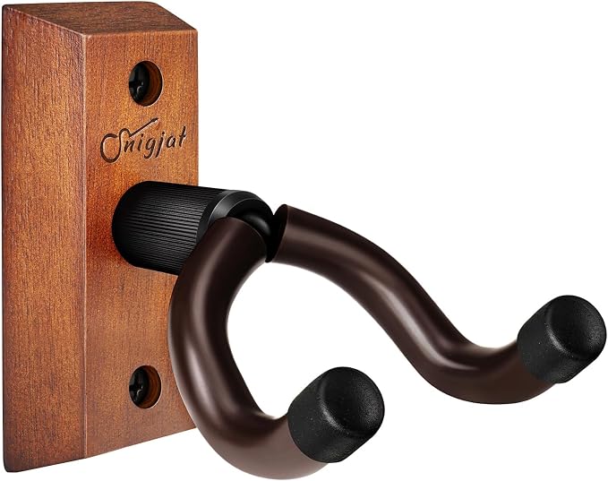 SNIGJAT Guitar Wall Mount, Classical Hardwood Guitar Hanger Mount, Wall Holder Hook Stand for Acoustic, Ukulele, Banjo, Bass, Mandolin