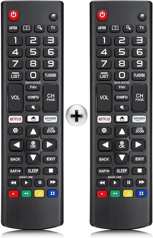 2PCS Replacement Remote for LG Smart TV, Universal Remote Control for LG All Models LED LCD OLED HDTV 3D Smart TVs AKB75095307 AKB74915305 AKB75375604 AKB73715608