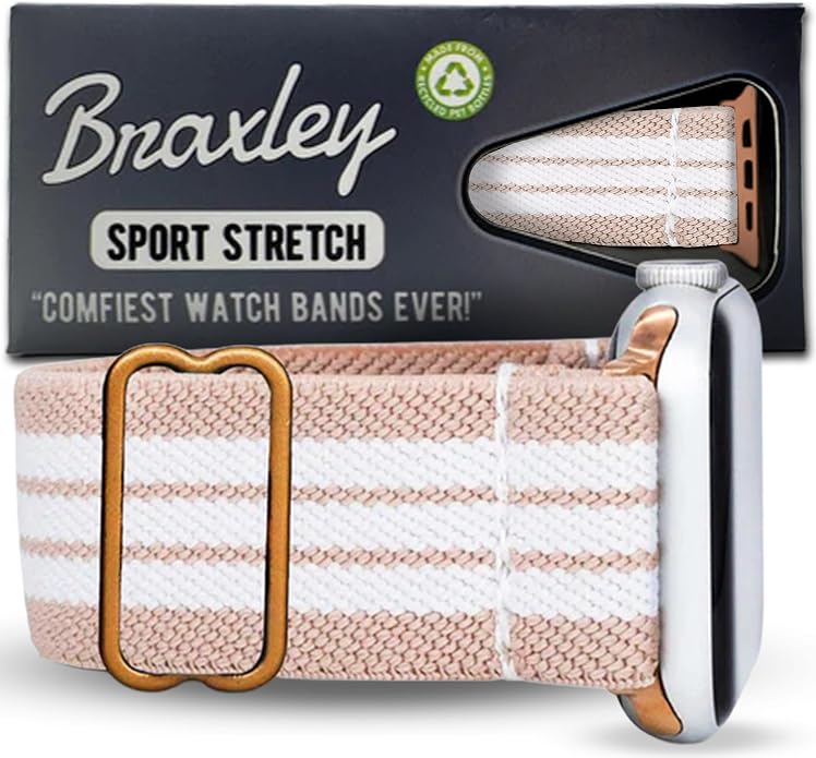 Braxley Bands for Apple Watches - Stretchy and Washable - Adjustable with Apple Watch Bands for Women & Men - Compatible with Apple Watch Series SE Ultra 9 8 7 6 5 4 3 2 1