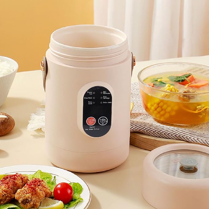 Mini Electric Pot, Mini Ramen Cooker Portable Noodles Cooker Electric Hot Pot for Pasta Soup Egg, Multifunctional Stewing Cooking Pot for Dorm, Office (US Plug 110V)
