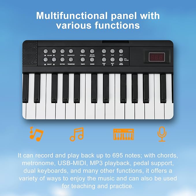 Foldable Piano Keyboard 88 Keys, Full Size Portable Digital Piano with Semi Weighted Keys, Electric Piano Keyboard with Sustain Pedal, Carry Bag and Headphones for Beginners Adults