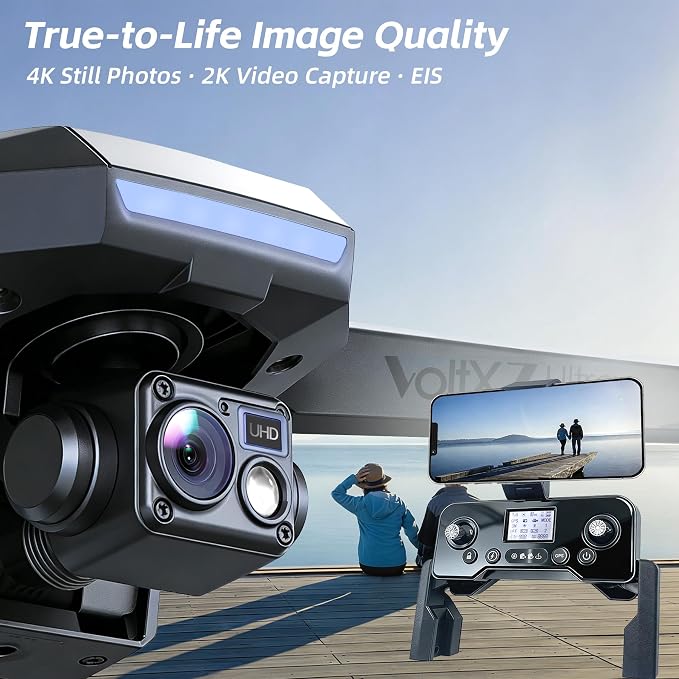 3-Axis Gimbal GPS Drone with 4K Camera, 90min Flight, Under 249g