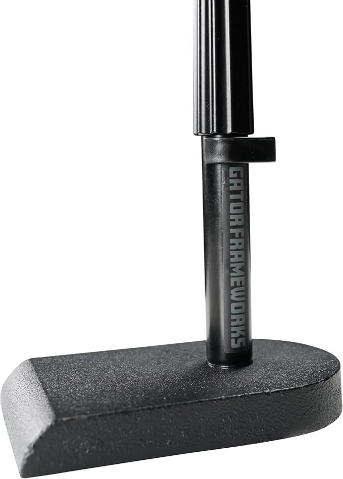 Gator Frameworks Rok-It Series Low-Profile Microphone Stand with 16" Adjustable Boom Arm, Ideal for Bass Drums and Guitar Amps (RI-MIC-200)