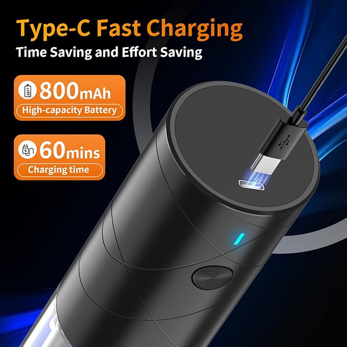 1Pc Electric Salt and Pepper Grinder USB Rechargeable with Warm LED Light, Adjustable Coarseness Lidaop Large Capacity Automatic Salt Pepper Mill Shakers for Kitchen, Restaurant, Outdoor, Black