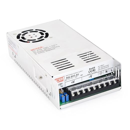 CNCTOPBAOS 600W 60V DC Switching Power Supply Transformer AC to DC Driver Adapter Universal Regulated Converter for LED Strip Light CCTV Camera Radio Stepper Servo Motor 3D Printer (60V 10A)