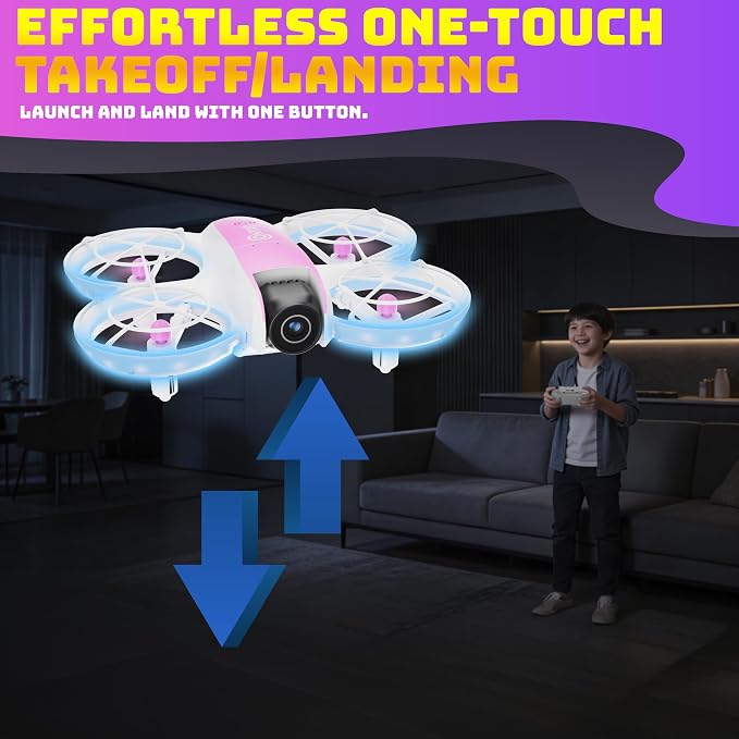Contixo F15 Astro Mini Drone with 2.4" Screen Remote – 720P HD Dual Camera, Live Video Display, Optical Flow Hover, One-Key Takeoff/Landing, 360° Stunts, 2 Batteries, Beginner Drone for Kids & Adults