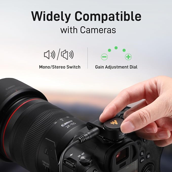 MAONO Wave T5 Mini Magnetic Wireless Lavalier Microphone for Content Creators Video Recording – AI Noise Cancellation, 48kHz/24bit, 4 Voice Filters, 40H, 1000ft Range for iPhone/Android/Camera/PC