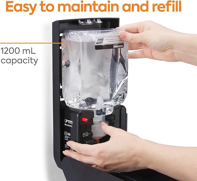 Coastwide Professional J-Series Automatic Wall Mounted Hand Soap Dispenser, Black