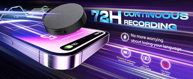 136GB (18800 Hour) Magnetic Voice Activated Recorder Device - Lymorvex Voice Recorder AI-Intelligent Noise Reduction, Portable Audio Recorder for Lectures/Meetings/Interviews