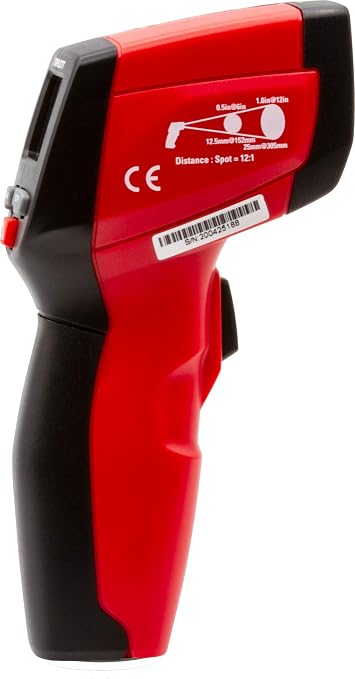 Triplett IRT220 Non-Contact 12:1 Infrared Thermometer with Certificate of Calibration to NIST, -4 to 932°F (-20 to 500°C)
