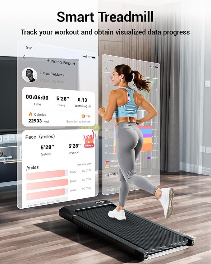 Superun Walking Pad with 6% Incline, Under Desk Treadmill for Home Office, 3 in 1 Portable Walking pad Treadmill with Remote Control, 2.5HP Quiet Mini Treadmills, 300 lbs Capacity