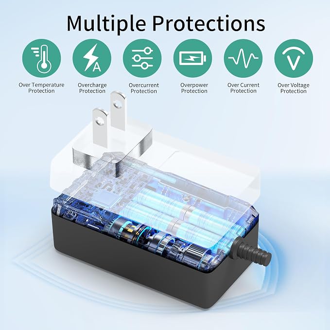 24V KNKA Air Purifier Charger Replacement Compatible with APH4000, Power Cord AC Adapter for KNKA APH4000 HEPA Air Cleaner