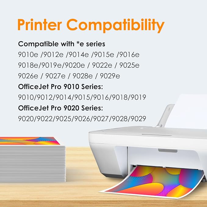 962XL Ink Cartridges Combo Pack Replacement for HP 962 Ink Cartridges HP962XL/962 (4 Pack) Work for HP Officejet Pro 9012e 9015e 9018e 9025e 9010 9012 9015 9018 9020 9025 Printer Ink