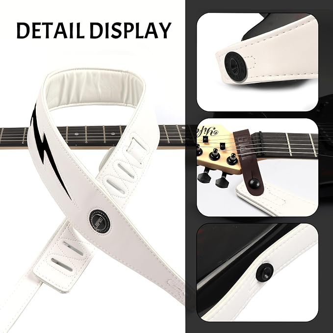 Handmade Retro Embossed Guitar Strap Super Soft Cowhide Leather Belt for Electric Acoustic Guitar Bass Guitarra Gig