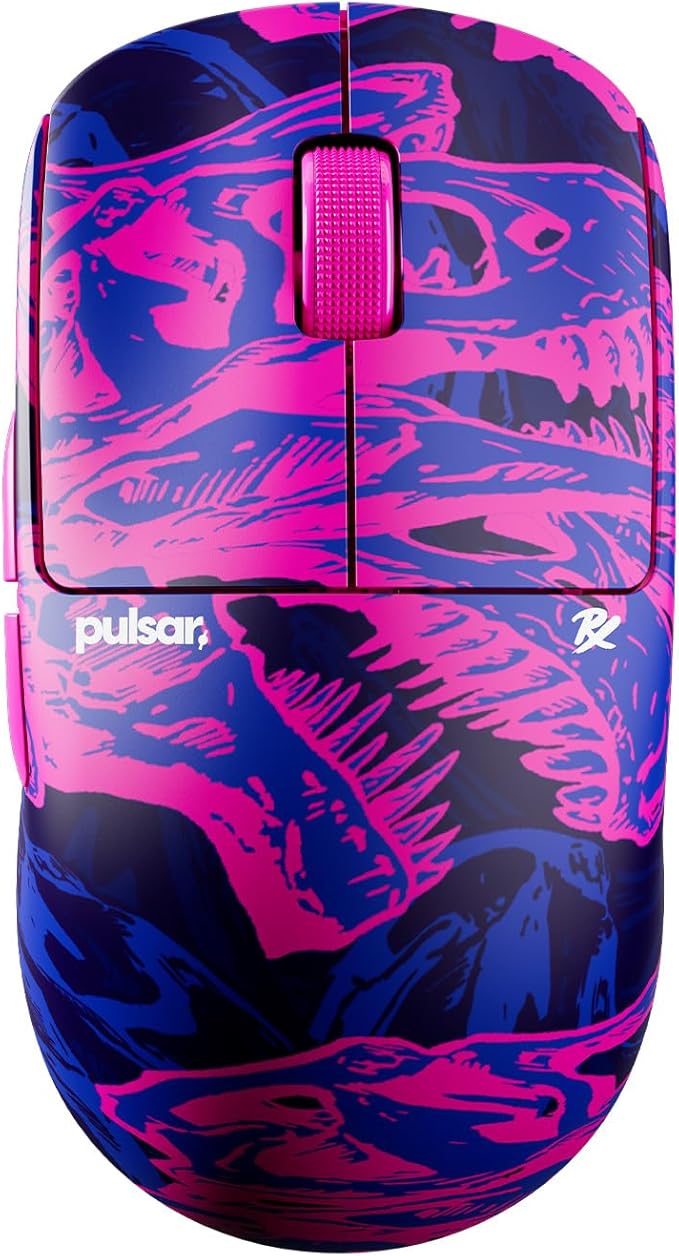 Pulsar Gaming Gears X2 Crazylight Wireless Gaming Mouse, Ultra Lightweight 1.27 oz (36g), Optical Switch, 32000 DPI, 750 IPS, XS-1 Sensor, 8k Compatible (Mini, Purple, Paper Rex Edition)