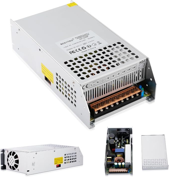 12V 100A 1200W DC Switching Power Supply Adapter PSU AC 110V / 220V-DC 12V Transformer Adapter, for LED Strip Light, CCTV Camera Security System,Computer Project of Industrial Power Supplies
