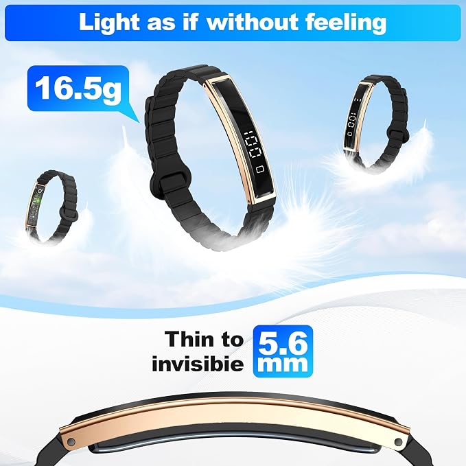 Smart Bracelet for Women Men, Health Activity Fitness Trackers, 24/7 Heart Rate & Sleep Tracker, HRV & Stress Monitor, Smart Wristband with 2 Bands for Calorie/Step Counter, Free APP for iOS & Android