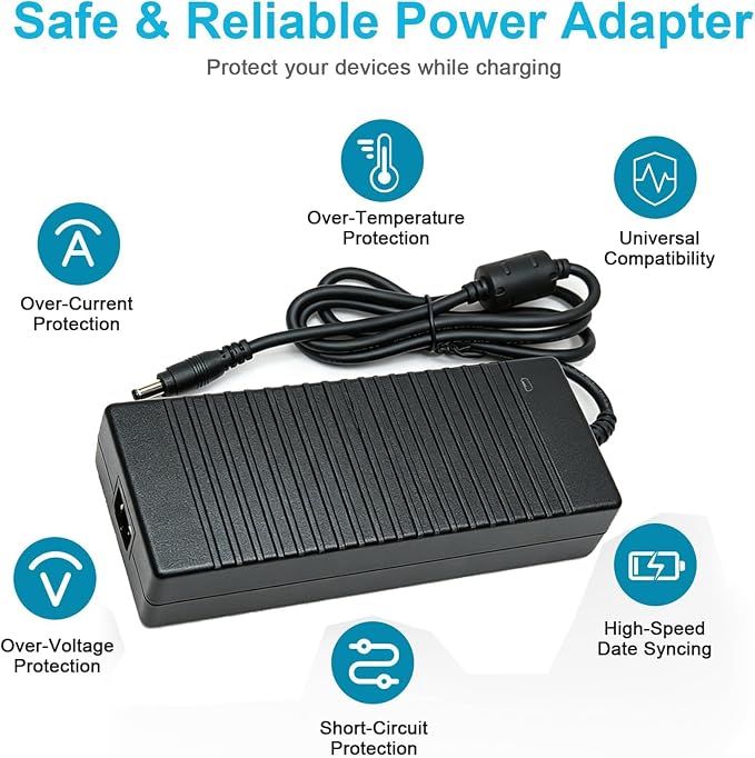 12V 10A AC to DC Adapter for 5050 3528 LED Strip Light Driver CCTV Cameras 3D Printer Security System LCD Monitor,12 Volts 10 Amps Power Transformer 5.5x2.5mm&5.5x2.1mm Pump Desktop AC to DC Converter