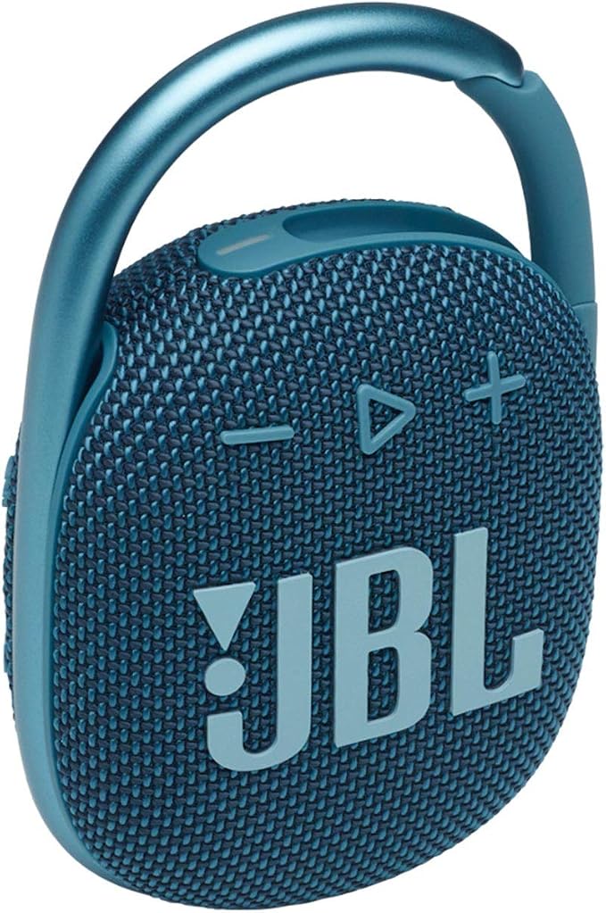 JBL Clip 4 Portable Bluetooth Speaker (Blue) + Bundle with divvi! Protective Hardshell Case (Black)