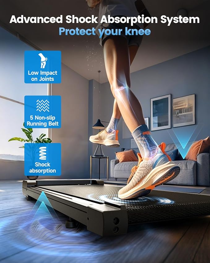 𝐖𝐚𝐥𝐤𝐢𝐧𝐠 𝐏𝐚𝐝 𝐓𝐫𝐞𝐚𝐝𝐦𝐢𝐥𝐥 𝐟𝐨𝐫 𝐇𝐨𝐦𝐞 - Under Desk Treadmills Portable Mini Walking Pads Compact Walk Pad for Small Spaces Office Indoor Apartment Floor Flat Running Machine
