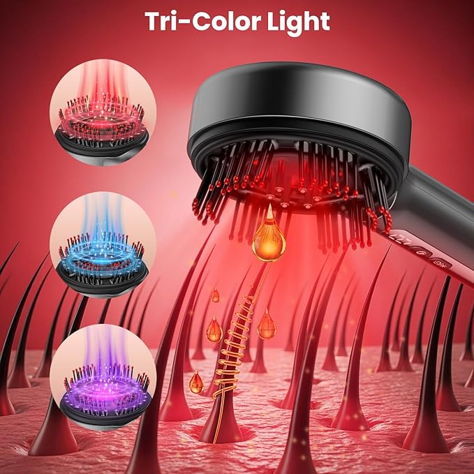Electric Scalp Massager, Hair Oil Applicator, lPX7 Waterproof Scalp Massager Brush, Cordless Head Massager Scalp, Scalp Massage Comb for Home & Travel, Best Hair Care Gift for Mom & Wife, Grey