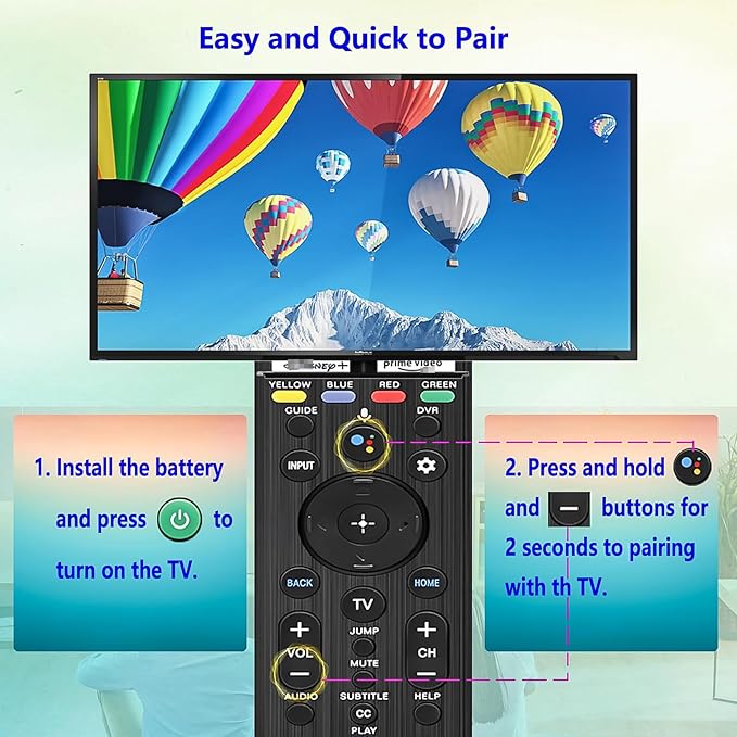 Upgraded Voice Remote Replacement for Sony Smart TV Remote Control, Replaces Remote RMF-TX520U/TX500U RMF-TX310U/TX300U RMF-TX900U/TX800U, Compatible with Sony Bravia 2019-2025 XBR/XR/KD/K Smart TVs