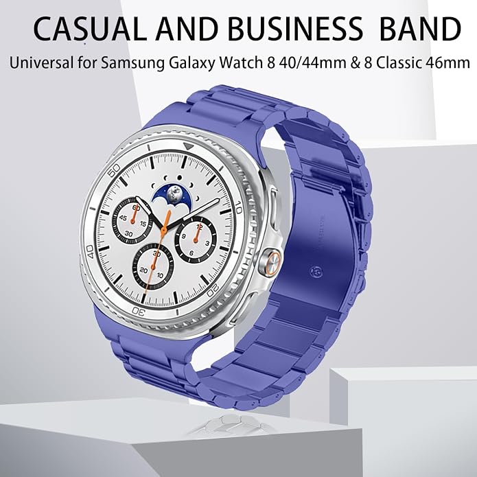 GOLDTOLUCK No Gap Stainless Steel Band Compatible with Samsung Galaxy Watch 8 7 6 5 4 Classic FE Pro Ultra 40mm 44mm 46mm 43mm 47mm 45mm 42mm Replacement Men Women Milanese Metal Elegant Casual