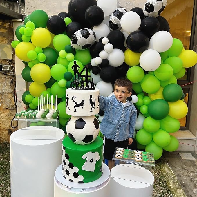 3-in-1 Electric Balloon Pump with Green Black and White Balloons, 3-in-1 Electric Balloon Pump, Portable Electric Air Pump for All Balloons Inflatables Dual Nozzle Balloon Blower Machine