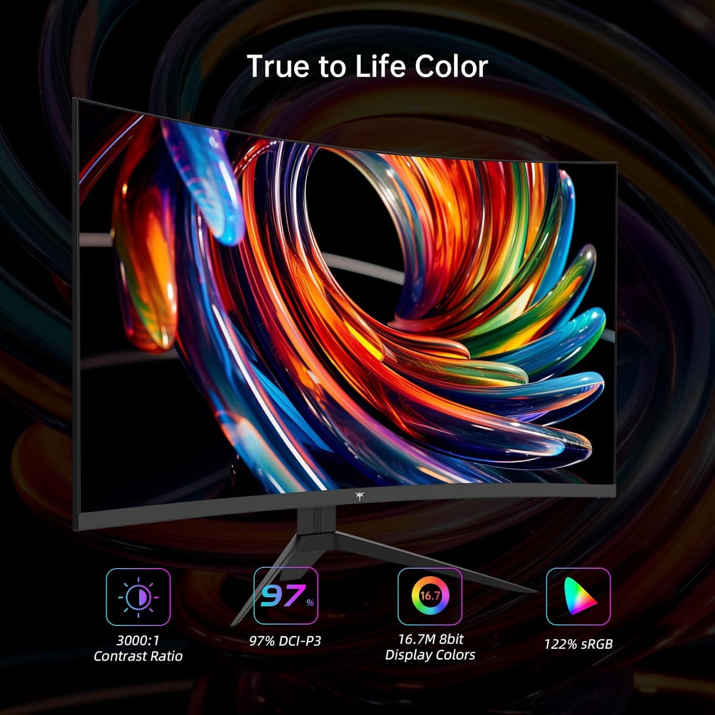 KTC 32 Inch FHD 1080p Curved Gaming Monitor - VA 1500R Curved Monitor, 165Hz 1ms MPRT, FreeSync & G-Sync, 122% sRGB, DP/HDMI, VESA, HDR10 for Gaming Home Office Business PC Monitor