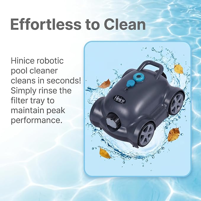 Cordless Robotic Pool Cleaner,Automatic Pool Vacuum Robot for In-Ground/Above Ground Pools,150 Min Runtime, IPX8 Waterproof, 2200 Sq Ft Coverage (Grey)