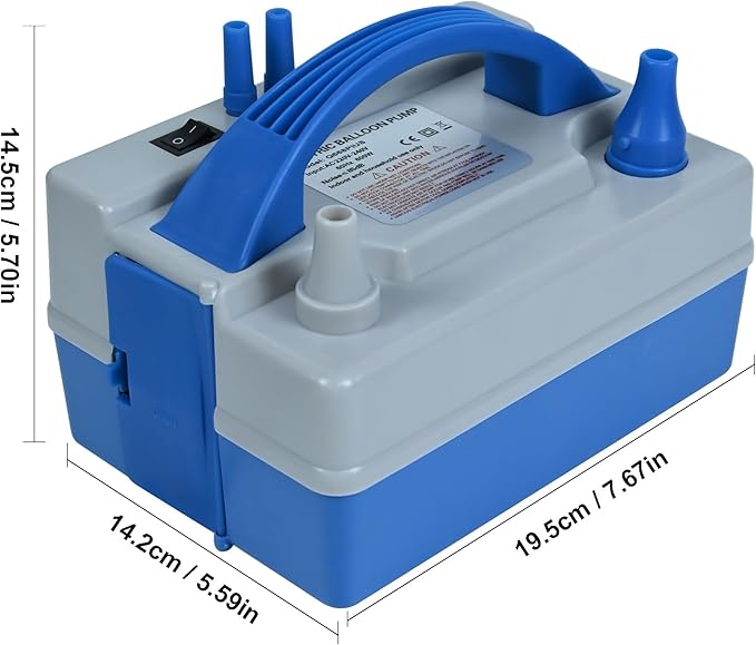 Balloon Pump Electric,Electric Air Pump for Balloons,Portable Dual Nozzle Electric Balloon Inflator/Blower with Multipurpose Hose Extension,for Party Decoration,Inflatable Pool Bed