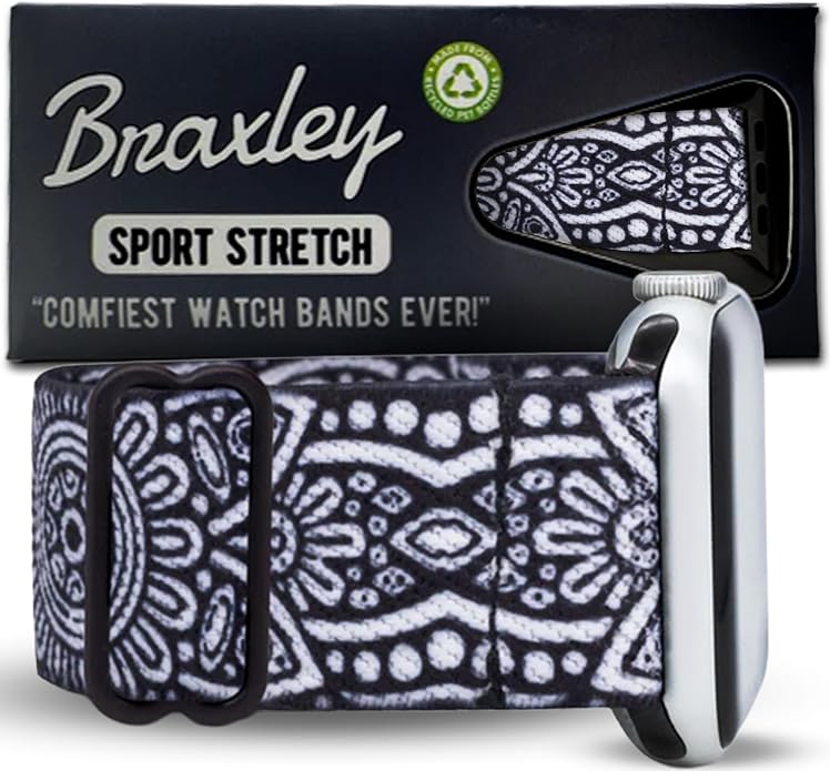 Braxley Bands for Apple Watches - Stretchy and Washable - Adjustable with Apple Watch Bands for Women & Men - Compatible with Apple Watch Series SE Ultra 9 8 7 6 5 4 3 2 1