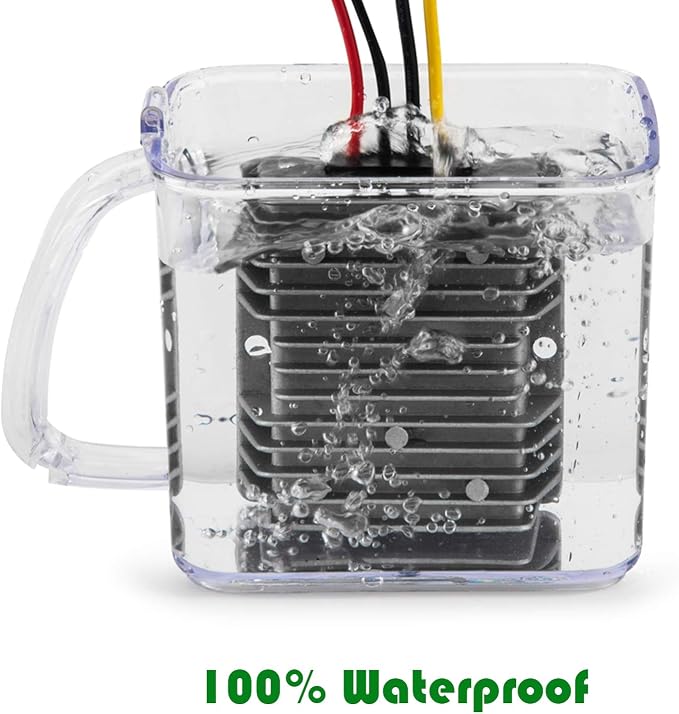 Voltage Converter Regulator DC 24V Step Down DC 12V 40A 480W, Waterproof Voltage Reducer, Big-Size Power Supply Module Buck Transformer, for Golf Cart, Forklifts, Car