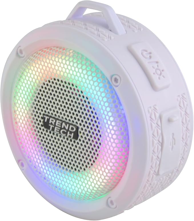 Wireless Express Aqua Beats Super Sound Waterproof Bluetooth Speaker with LED Light - Perfect for Indoor & Outdoor, Shower, Pool Waterproof Bluetooth Speaker (Black)