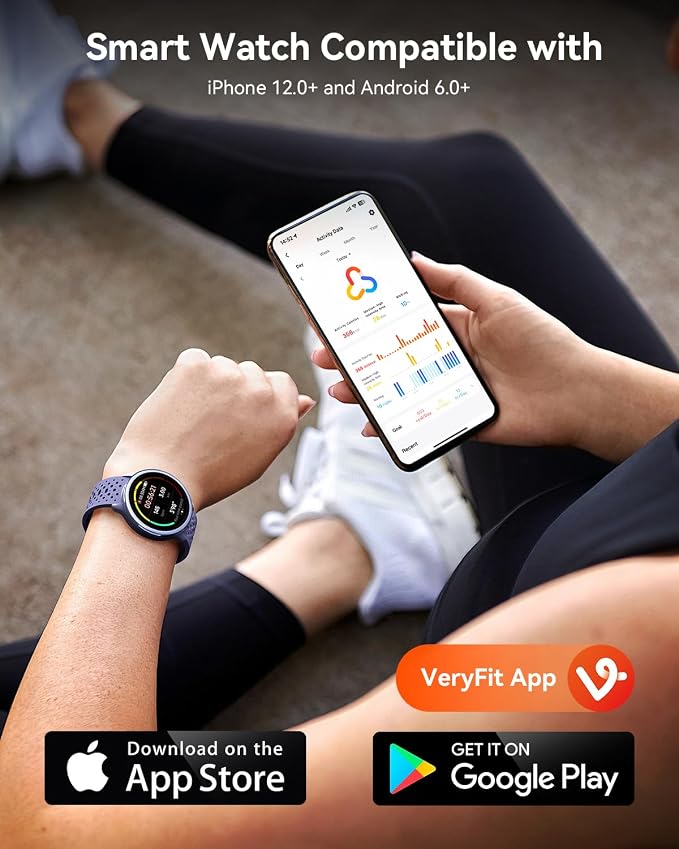 Quican Smart Watch for Women & Men, Compatible with iPhone & Android | Fitness Tracker with Bluetooth Calling, AMOLED Display, Heart Rate & Sleep Tracking, 2 Bands, Perfect Smart Gift