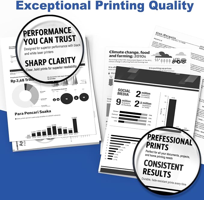 TN830XL Black Toner Cartridge Ink for HL-L2460DW Printer Replacement for Brother TN830 XL TN830 TN-830 Toner Set for DCP-L2640DW HL-L2460DWXL HL-L2405W MFC-L2820DW MFC-L2820DWXL, 2PK (with Chip)