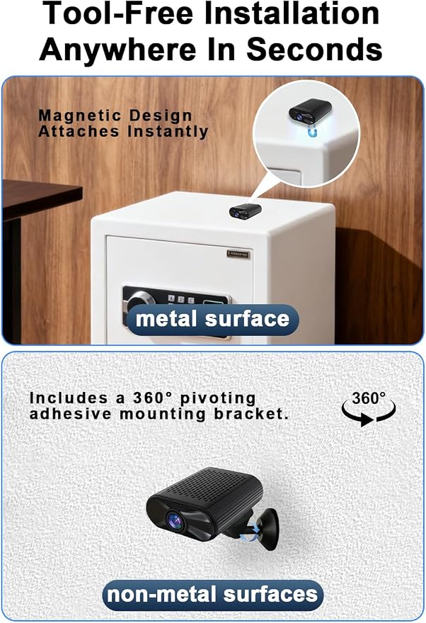 Mini Camera - 4K HD Wireless Small Camera - Tiny Indoor Security Cameras with Night Vision & Motion Detection, APP Control Nanny Cam for Home, Office, Baby, Pet, Miniguard Cam ( 2.4G & 5GHz WiFi )