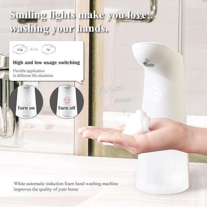 Automatic Foaming Soap Dispenser Suitable for bathrooms and Kitchens (White)