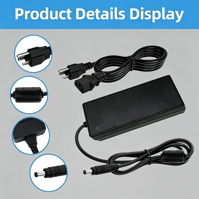 418190 Charger Power Cord Plug for NordicTrack Commercial S22i Bike | 36V AC/DC Adapter Compatible with Elliptical Studio Cycle NTEX02121 NTEX02422 NTEX02117 22 inch Bike Intai Model IN3603500