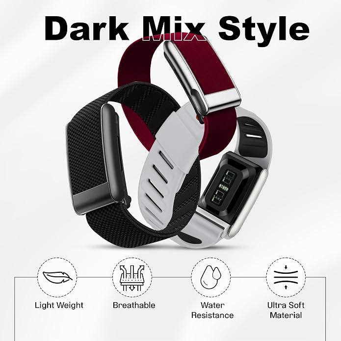 DADO Multi-Pack Wrist Bands Compatible with Whoop 5.0, Peak, One & Life MG – Hydroknit Nylon, Sport Silicone, Premium Nylon – Replacement Straps with Hook, Clasp, Quick Link Slider