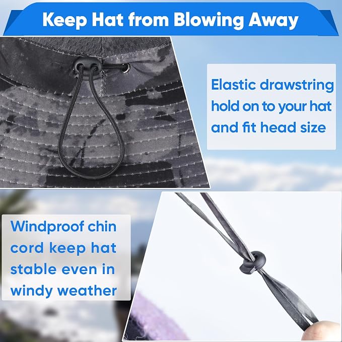 Wide Brim Sun Hat with Solar Fan, Solar Powered Fan Hat with Mosquito Head Net, Men & Women Cooling Cap for Outdoor