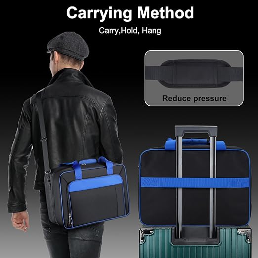 GDNasist Carrying Case Fit for PS5, Travel Thickened Protective Bag Compatible with Playstation 5 Console, Headset, PS5 Controller, Game Discs, and Gaming Accessories