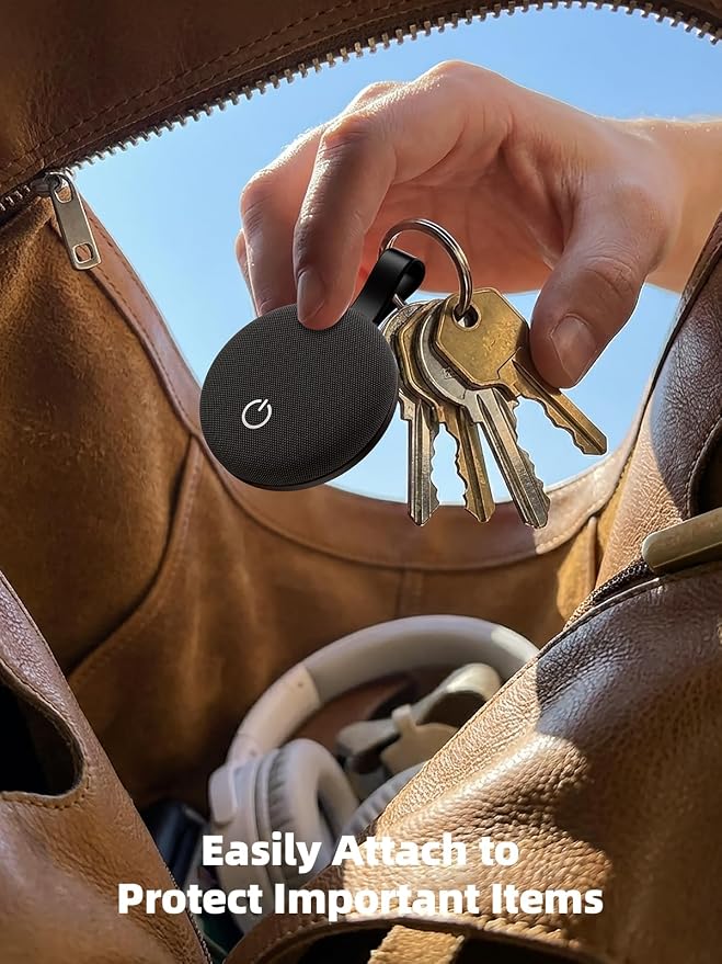 Air Tracker Smart Tags iOS & Android-4 Packs, Bluetooth Key Finder Locator with Sound, IP65 Waterproof Tracking Device, Replaceable Battery Item Finder for Luggage, Keys, Wallets, Backpack