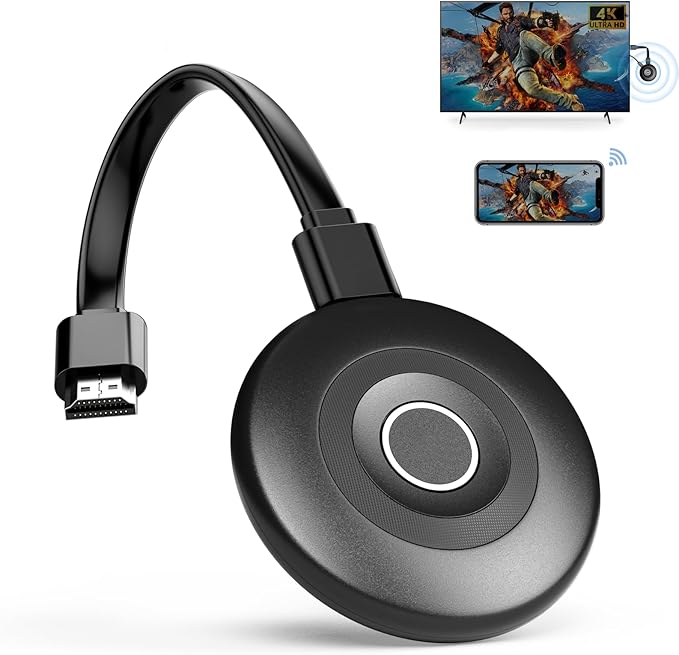 MpioLife True 4K Wireless Display Adapter, Plug & Play, HDMI Dongle 5G+2.4G Wireless Screen Mirroring Cast from Smartphone Tablet Laptop PC to HDTV/Monitor/Projector, Support AirPlay DLNA Miracast