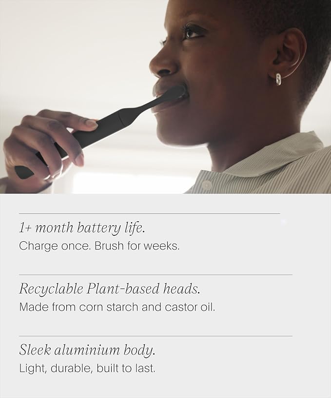 SURI 2.0 New Sonic Electric Toothbrush with Pressure Sensor | 1 Month+ Battery | Electric Toothbrush for Adults | Travel Toothbrushes | Tooth Brush | Black