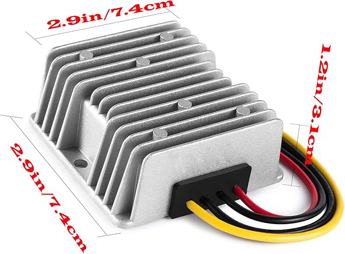 DC Converter Regulator 24V Step Down 12V 15A 180W, Waterproof Voltage Reducer, Adapter Converter Power Supply Module Buck Transformer, for Auto Car Truck Vehicle Boat Golf Cart, Forklifts