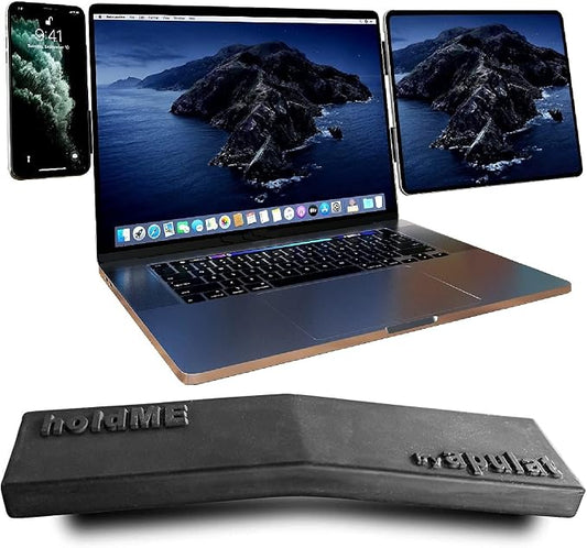Portable Magnetic Side Mount, Strong Holder to Attach Your iPhone, iPad or Second Screen to Your Laptop or Desktop Computer Monitor, Expand Your MacBook with a Mobile Display