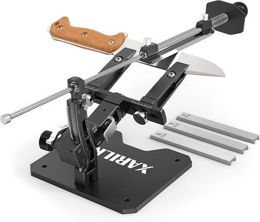 GEN3 Guided Knife Sharpening System, Aluminium | Professional knife sharpener, Knife Sharpening Kit W / 3 Al Plates Diamond (320#, 800#, 2000#) for For Hunting & Kitchen Knives