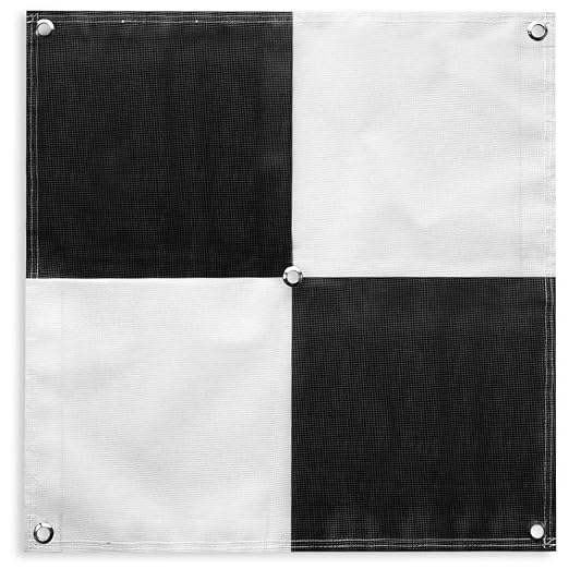 Sky High Bull's-Eye (24"x24") Drone Ground Control Point GCP - UAV Aerial Target for Mapping & Surveying (6 Pack) | Center Eyelet (Black/White Markers) | Pix4D & DroneDeploy Compatible