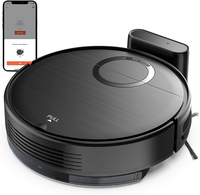 Robot Vacuum, 2 in 1 Robot Vacuum and Mop Combo for Pet Owners: Strong Suction, Anti-Tangle Brushless Inlet, Picks Up Dog & Cat Hair, Wet Mopping Removes Paw Prints, Auto-Recharge with Schedule
